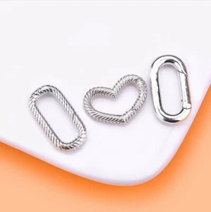 2X 925 Sterling Silver Oval Lobster Clasps Connector For Bracelet Necklace Make - Picture 1 of 11