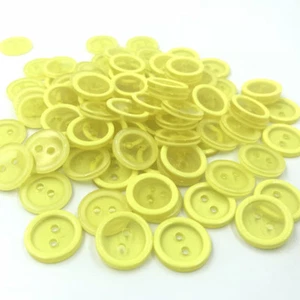 50pcs Transparent Resin Buttons Round Sewing Scrapbooking Embellishments 15mm - Picture 1 of 18