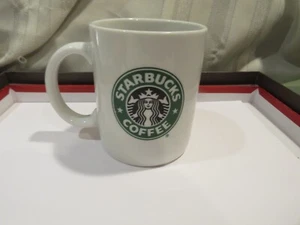 Tazza da caffè Starbucks classica bianca verde/nero logo sirena 12 oz tazza ceramica - Foto 1 di 10