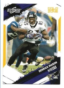 Derrick Mason 2009 Score Gold Zone #20 #080/249 Baltimore Ravens - Imagen 1 de 2