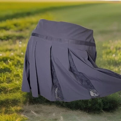 Falda de golf Nike Flex Skort de encaje plisada 15" incrustación carbón AV3664-015 L NUEVA CON ETIQUETAS $90 Foto 1 de 4