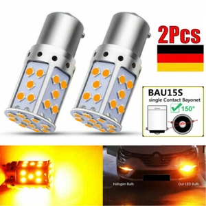 2Stück Canbus 7507 144SMD BAU15S PY21W LED Blinker Birnen 12V Bernstein/Gelb DE. - Picture 1 of 12