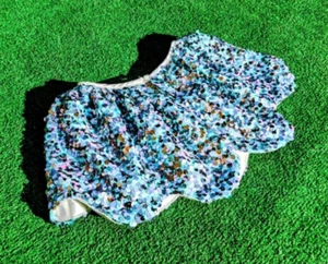 Cat & Jack Youth Girls Sparkly Blue-Green Glitter Sequin Skirt L-XXL (12-16) EUC - Picture 1 of 4