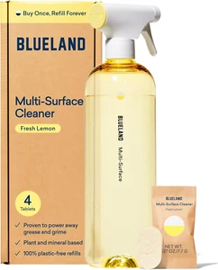 Multi-Surface Cleaner, Starter Set, Fresh Lemon Scent, Spray Bottle with 4 Refil - Picture 1 of 7