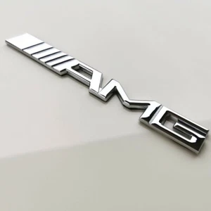 Für AMG Chrom Heckemblem Schriftzug - 1 Stk Heckklappe Logo Aufkleber Heck* - Picture 1 of 6