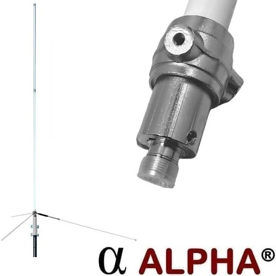 Antena base Alpha Tri Band VHF UHF 6 metros, UV6 Foto 1 de 1