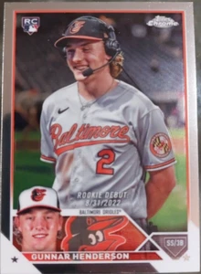 2023 Topps Chrome Update Gunnar Henderson RC Rookie Debut Orioles - Bild 1 von 1