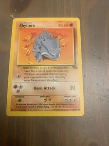 Rhyhorn - 61/64 Jungle Set - Carta Pokemon Comune - Vintage WotC - NM/MINT - Foto 1 di 2