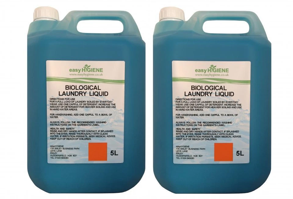 EASYHYGIENE BIO Blue 10 Litre Laundry Liquid Clothes Wash 2 x 5L for washing machines