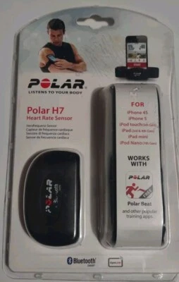Polar H7 Bluetooth Heart Rate Sensor & Black Strap Med iPhone 4S, 5, Mini, iPad - Image 1 of 4