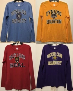 NWOT SOCCER Youth Long Sleeve T-Shirt Boy's Tee Shirt USA FC Futbol MLS Kid Size - Picture 1 of 28