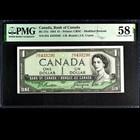 Canada 1 Dollar 1954 Pmg 58 About Unc Bc 37A Series H L