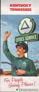 Hoja de ruta de servicio de ciudades 1961: Kentucky Tennessee nuevo de lote antiguo - Imagen 1 de 1