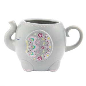 Mandala Elephant Grey - Tea / Coffee Mug - 450ml - Brand New & Boxed - Picture 1 of 2