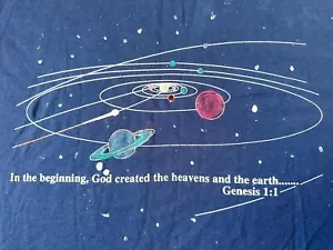 VTG. SPS CLASS OF 2002 -GOD GENESIS 1:1 BIBLE -T-SHIRT-MEDIUM-RARE - Picture 1 of 5