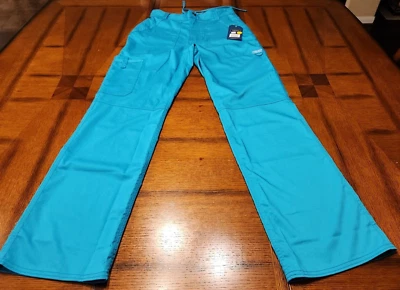 CHEROKEE REVOLUTION MENS~SCRUBS~XS TEAL~STRAIGHT LEG~WW140~MODERN CLASSIC FIT - Image 1 of 4