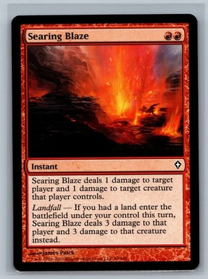 Magic The Gathering Worldwake 4x Searing Blaze #90/145 MTG TCG CCG Playset - Image 1 of 2