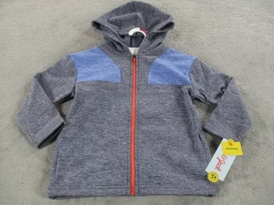 Chaqueta con Capucha Cat & Jack Niños Pequeños 3T Azul Gris Cremallera Absorbente Nueva con Etiquetas - Imagen 1 de 12