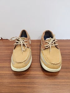 World Wide Sportsman Nantucket III Boat Shoes for Men Tan/Beige 9 M Excellent - Picture 1 of 11
