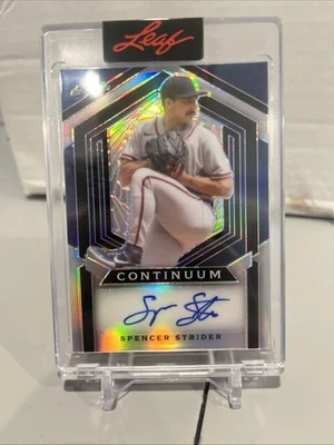 2023 Leaf Continuum Autograph - Spencer Strider Signature /38 #MC-111 Braves  - Image 1 of 2
