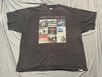 Camiseta A-HA a Life of Music 1986-2010 3X Norwegian Synth Pop New Wave Tour Foto 1 de 4