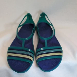 Crocs Womens Isabella size 6 Jelly teal green Iconic Comfort Huarache Sandals - Picture 1 of 8
