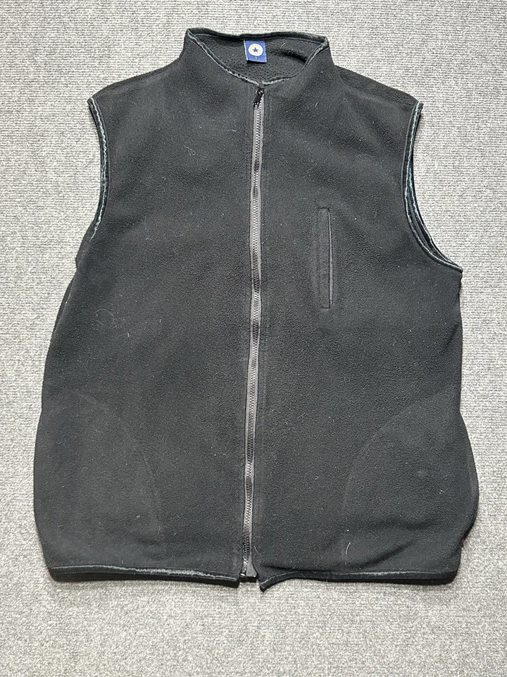 Colete Converse masculino de lã preto com zíper frontal – Tamanho G - Imagem 1 de 4