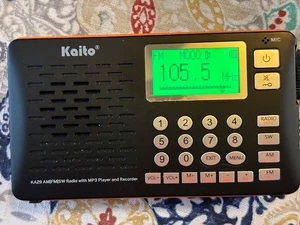 Kaito KA29 AM FM Shortwave Portable DSP Radio Receiver with Recorder - Picture 1 of 7