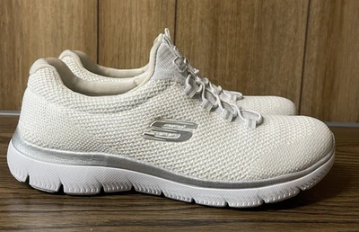 Skechers Summits Shoes Womens Sz 7 White Athletic Comfort Sneakers Slip On - Image 1 of 4