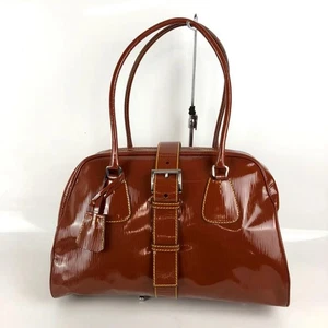 PRADA braune Ledertasche Damen Handtasche Designermarke B36cm T19,5cm H22cm - Bild 1 von 14