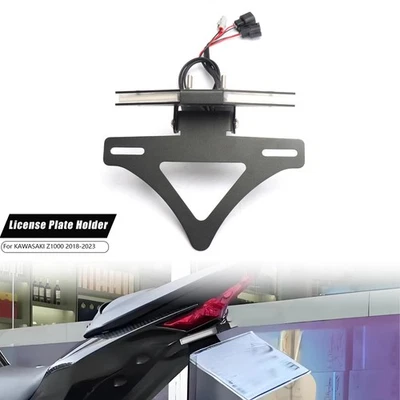 Soporte de matrícula LED eliminador de guardabarros trasero para KAWASAKI Z1000 2018-2023 Foto 1 de 4