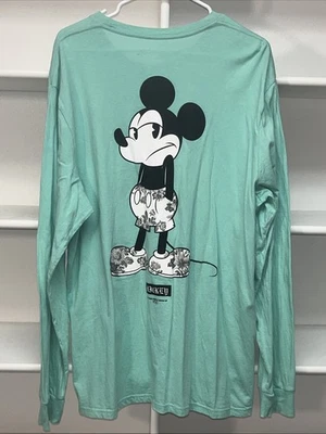 Camiseta Neff Para Hombres Mickey Mouse Relax Cuello Redondo Manga Larga Camiseta Como Nueva Talla XL Foto 1 de 4