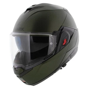 Shark Oxo Helmet Solid Matt Green - Modular Flip Up Motorcycle Helmet - Picture 1 of 8