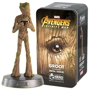 Eaglemoss Hero Heavyweights Marvel Avengers Groot Metal Statue Figure w/ Tin Box - Picture 1 of 4