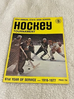1977 Minnesota High State High School Hockey Program USA Olympic Neal Broten NR - Image 1 of 4