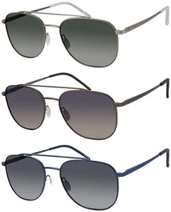 Eco Eyewear Cebu Polarized Round Slim Aviator Sunglasses w Gradient Lens E23CEBS - Picture 1 of 5