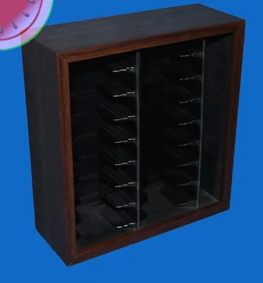 FAUX WOOD STORAGE Holder ATARI 2600 Video 16 Game Cartridge Vintage Organizer - Image 1 of 4