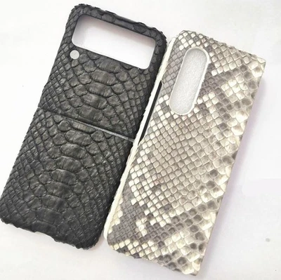 Snakeskin Cover Genuine Python Leather Case For Samsung Galaxy Z Fold5 4 3 Flip3 - Image 1 of 4