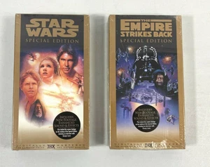 Star Wars & The Empire Strikes Back Special Edition VHS Sealed Fox Watermark - Picture 1 of 8