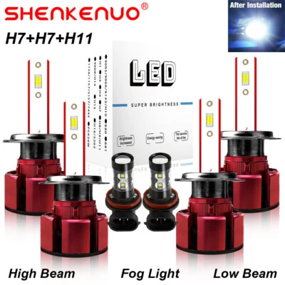 For BMW 323i 328i 335i 340i xDrive Upgrade white LED Headlight + Fog Lamp Bulb - Image 1 of 4