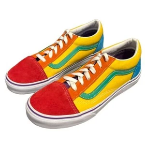 Van's Old Skool Colorblock Suede Sneakers Juniors Unisex Skaters Size 6.5 - Picture 1 of 11