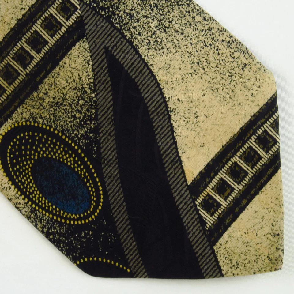 Corbata de cuello Conte Di Milano para hombre estampado abstracto multicolor toda seda 56x3,75 Foto 1 de 4