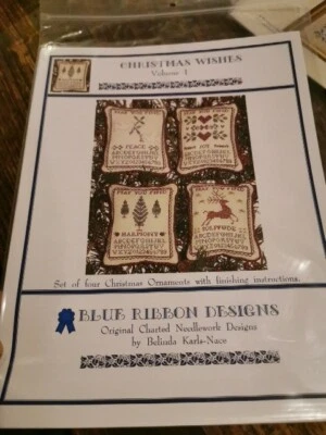Christmas Wishes I by Blue Ribbon cross stitch pattern - Image 1 of 3