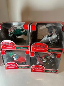 Lote de 4 Adornos Serie Platino Coca-Cola Navidad 2001 2002 con Cajas - Imagen 1 de 9