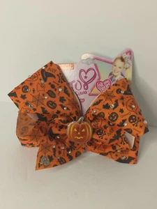 JoJo Siwa Hair Clip Large Bow Halloween Orange black ghosts Pumpkin bats BOO! - Picture 1 of 3
