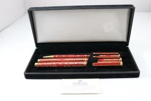 Vintage STIEFEL rot Emaille Dreifachstift Set, FP, RB & BP (Gehäuse & Minen) - Bild 1 von 7