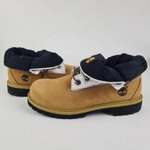 🔥 Timberland Script Roll Top Boots Little Kids Wheat Leather 29709 - Picture 1 of 12