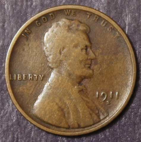 1911 S Lincoln Cent Near Fine.......................Lot 121 Cover