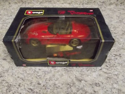 Dodge Viper RT/10 Red Sports Car 1/18 Burago NIB In Box - Image 1 of 4
