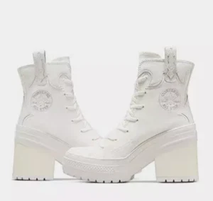 Converse Chuck 70 De Luxe Heel Western Hi Platform White A10335C  M 3.5 / W 5.5 - Picture 1 of 14